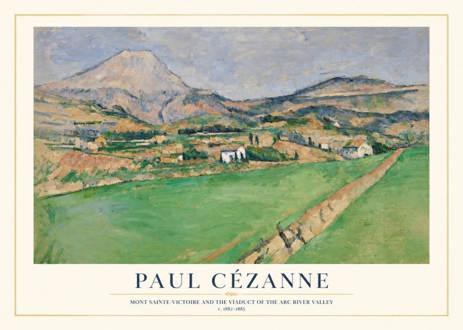 Paul Cézanne Mont Sainte-victoire and the Viaduct of the Arc River Valley No1 - Affiche