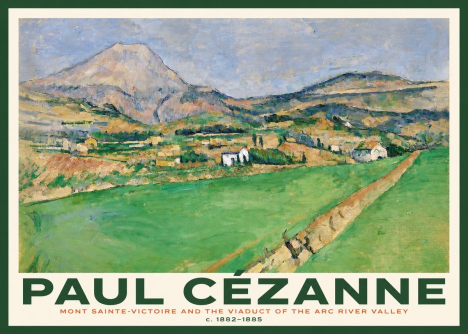 Paul Cézanne Mont Sainte-victoire and the Viaduct of the Arc River Valley No3 - Affiche