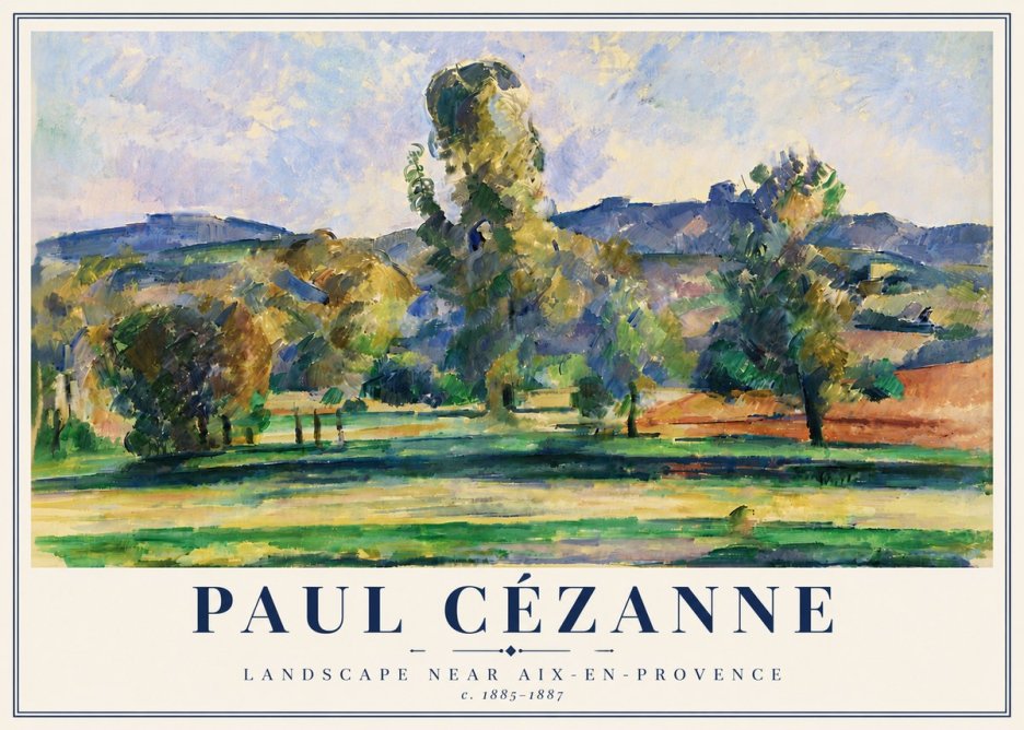 Paul Cézanne Landscape Near Aix-en-provence II No6 - Affiche