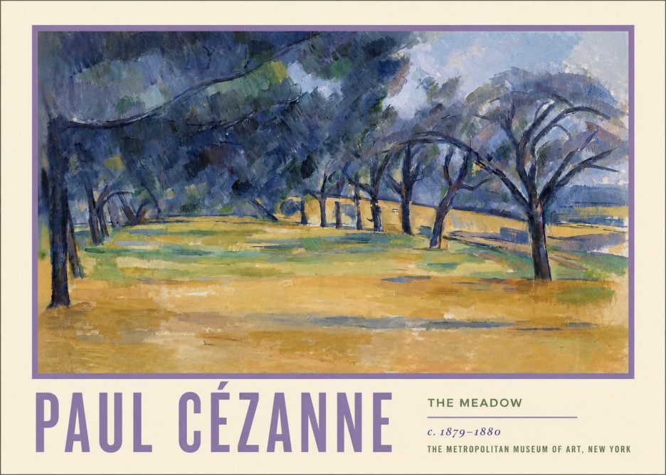 Paul Cézanne The Meadow No5 - Affiche