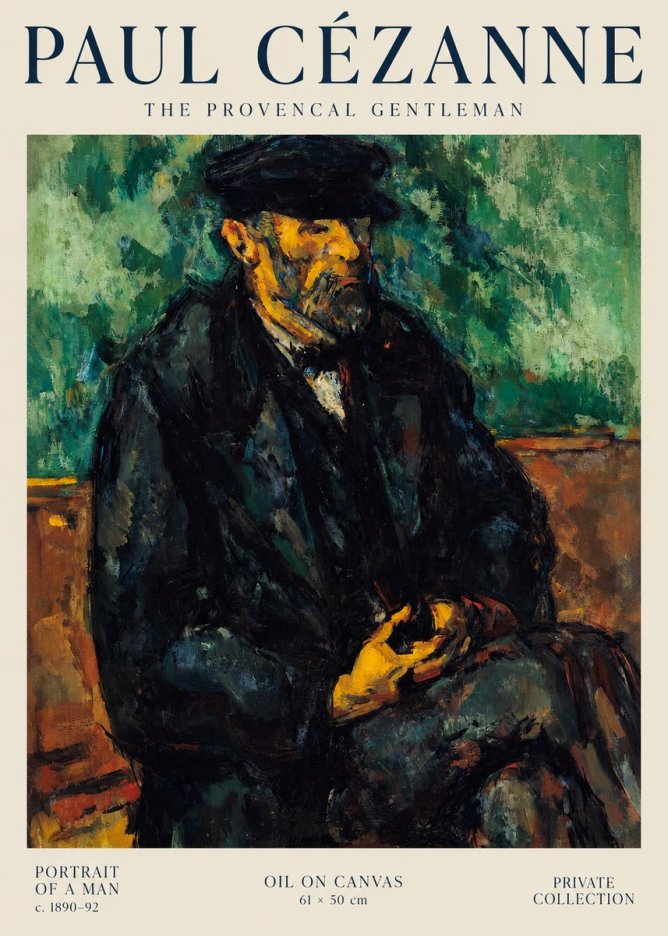 Paul Cézanne Portrait of a Man I No1 - Affiche