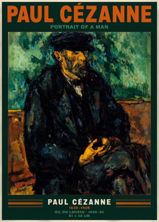 Paul Cézanne Portrait of a Man I No2 - Affiche