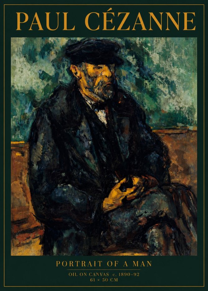 Paul Cézanne Portrait of a Man I No5 - Affiche