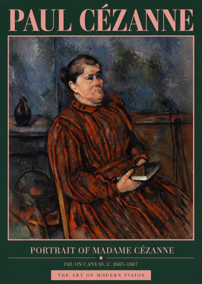Paul Cézanne Portrait of Madame Cézanne I No4 - Affiche