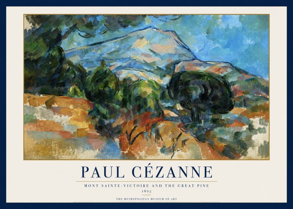 Paul Cézanne Mont Sainte-victoire and the Great Pine No1 - Affiche