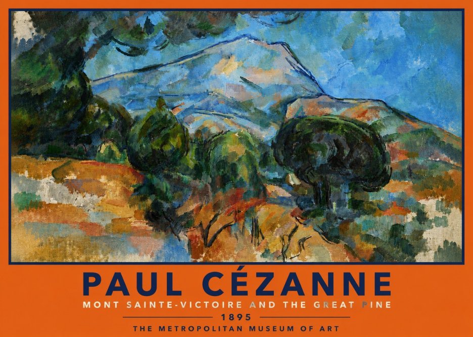 Paul Cézanne Mont Sainte-victoire and the Great Pine No5 - Affiche