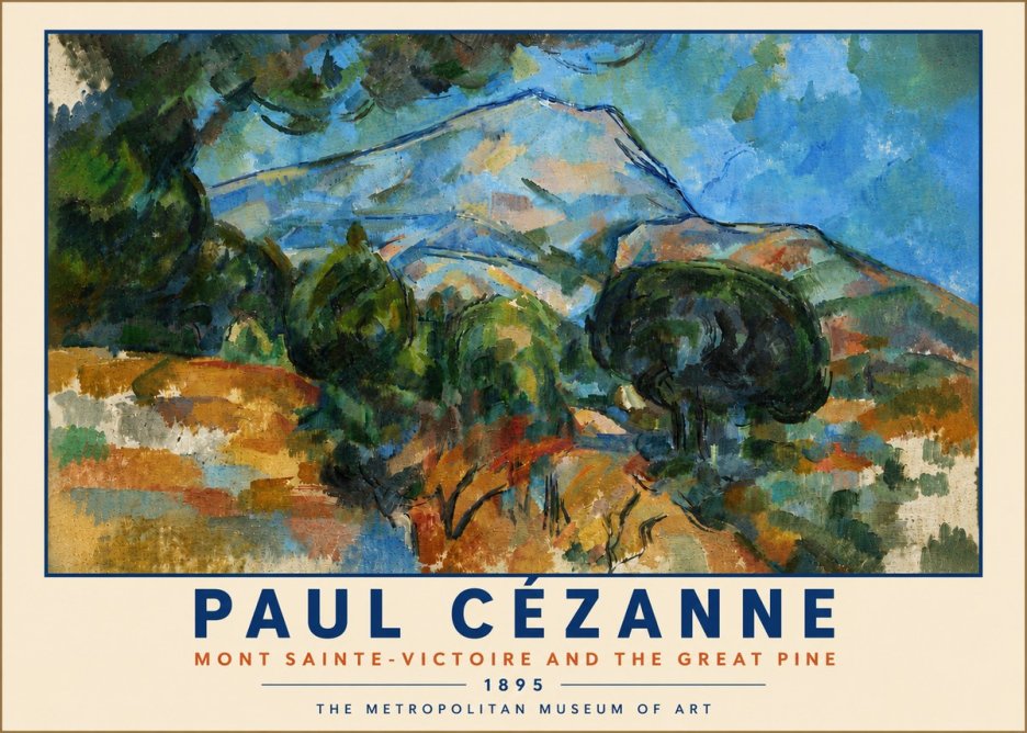 Paul Cézanne Mont Sainte-victoire and the Great Pine No6 - Affiche
