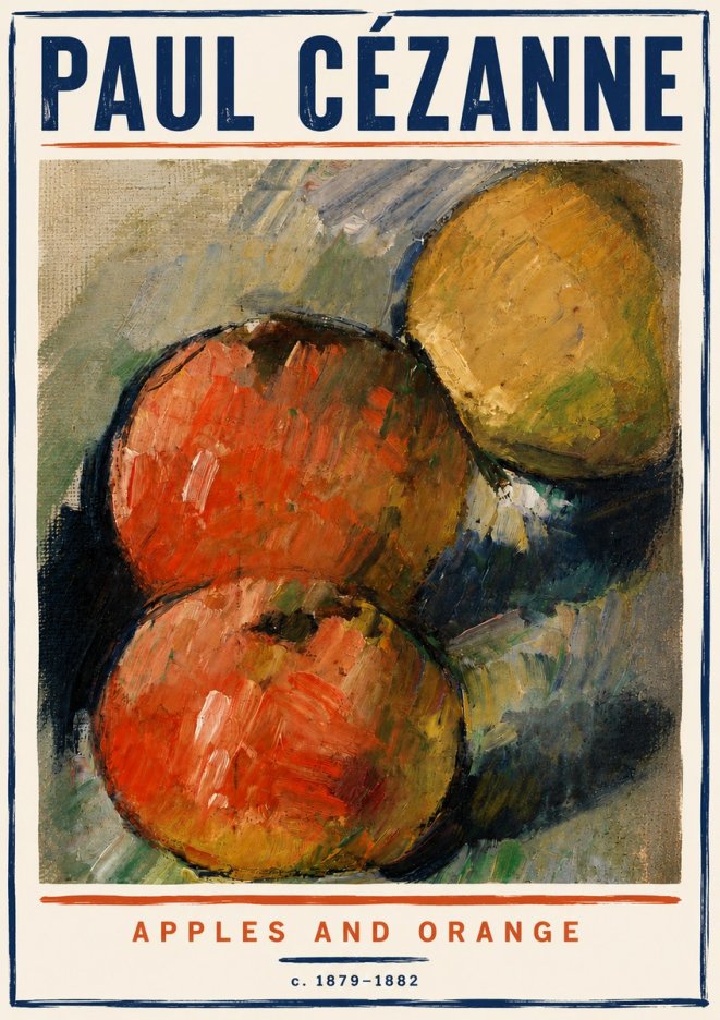 Paul Cézanne Apples and Orange No6 - Affiche