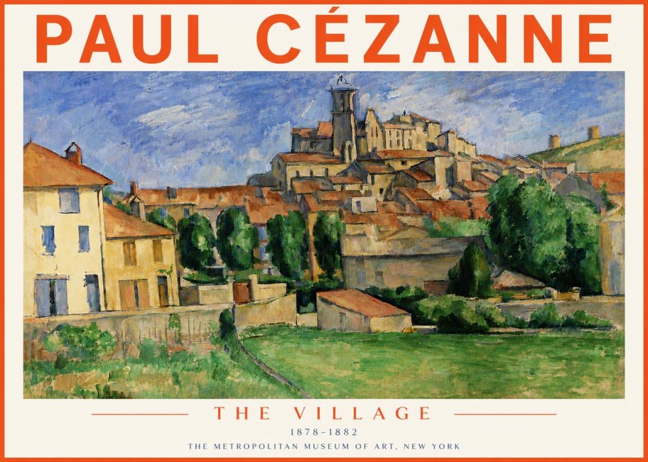 Paul Cézanne The Village I No6 - Affiche