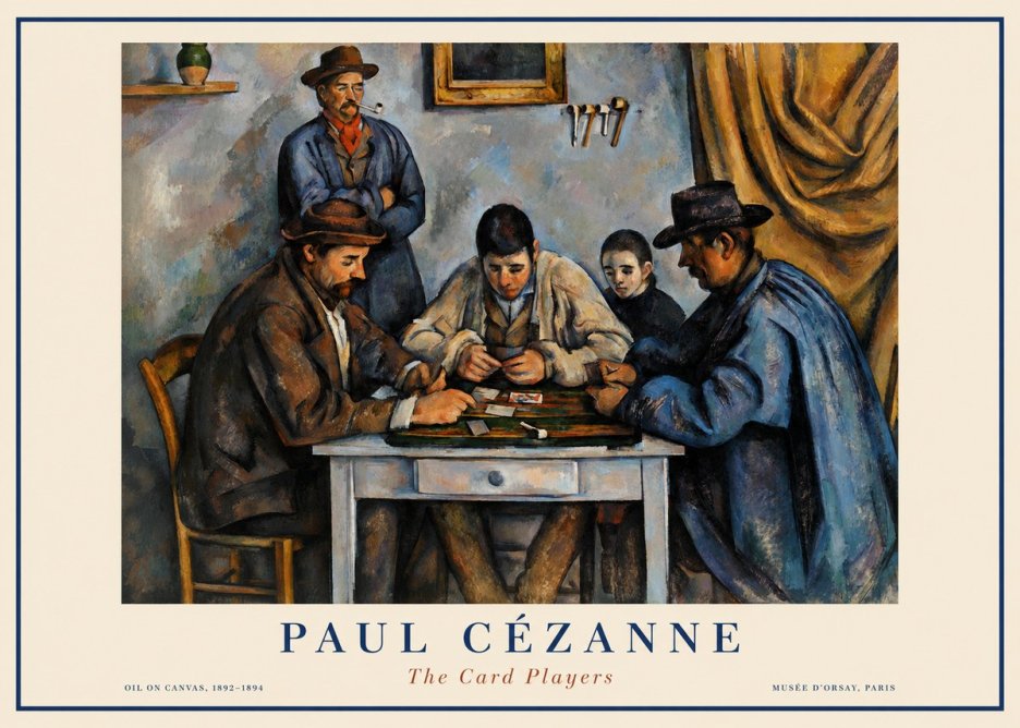 Paul Cézanne The Card Players I No1 - Affiche