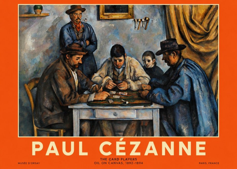 Paul Cézanne The Card Players I No2 - Affiche