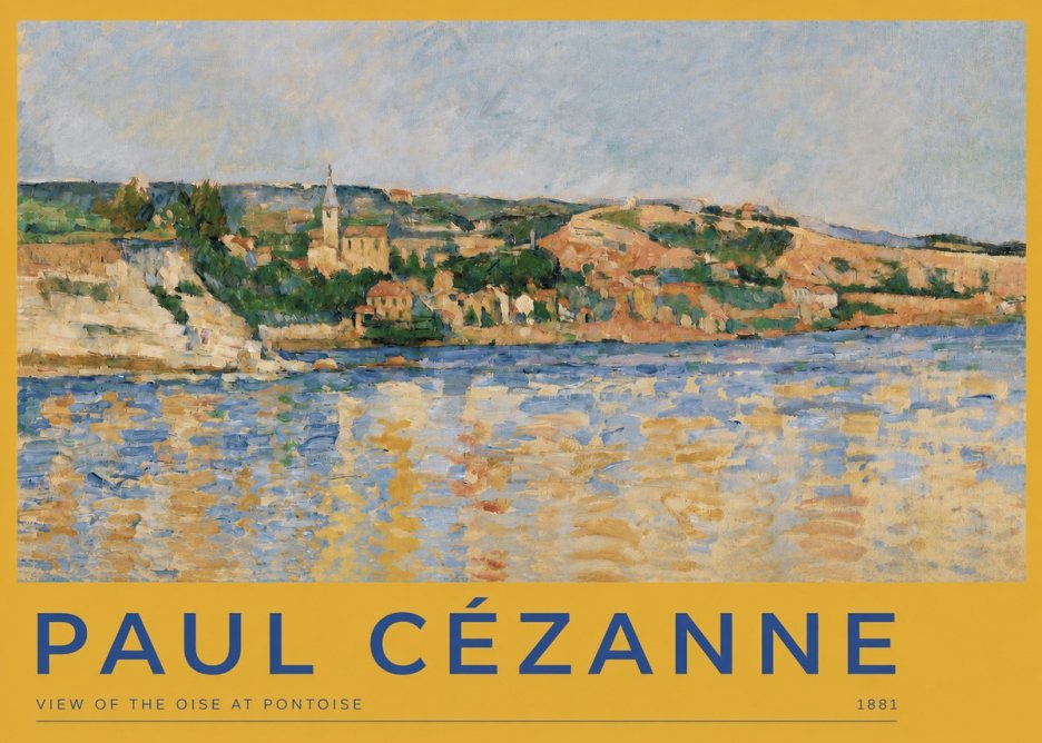 Paul Cézanne View of the Oise at Pontoise II No2 - Affiche