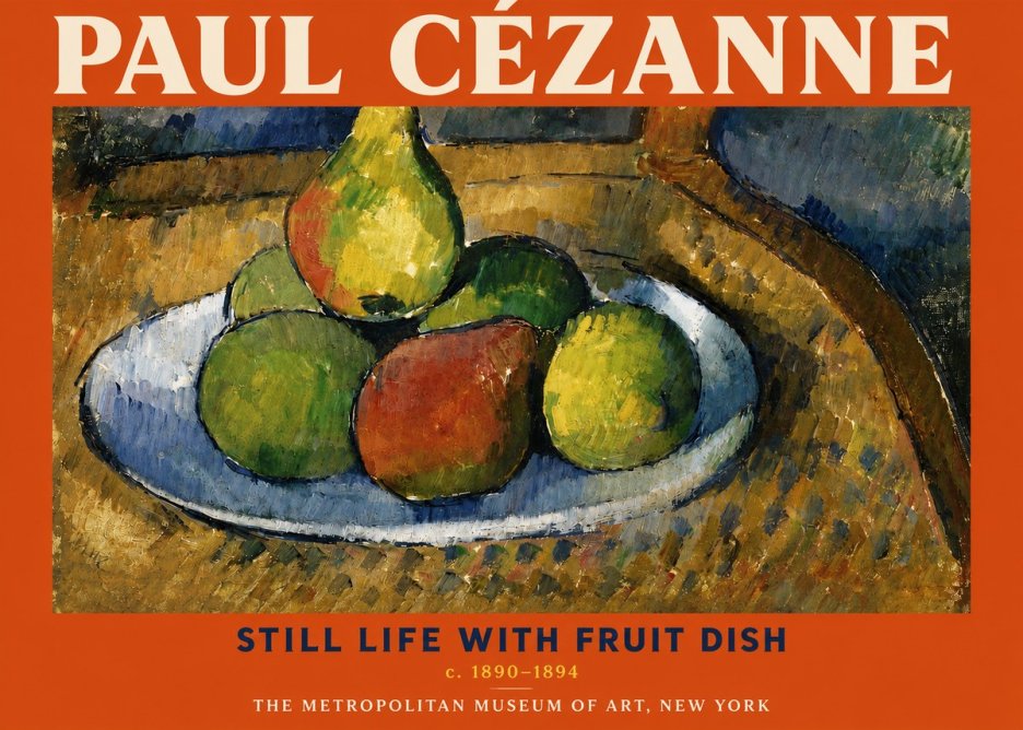 Paul Cézanne Still Life with Fruit Dish No3 - Affiche