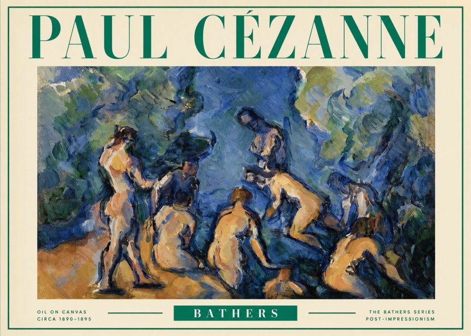 Paul Cézanne Bathers I No3 - Affiche