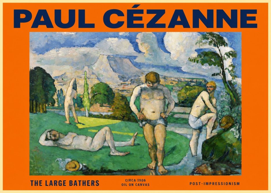 Paul Cézanne Bathers II No6 - Affiche