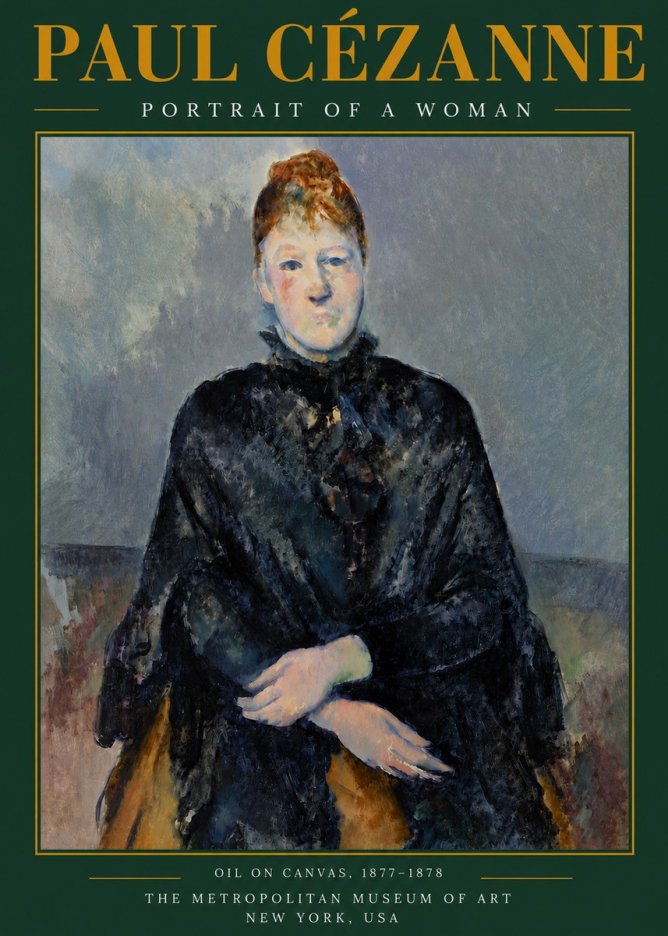 Paul Cézanne Portrait of a Woman I No5 - Affiche