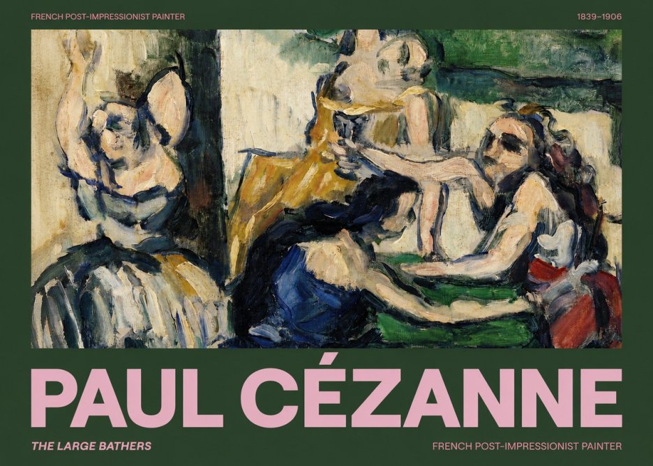 Paul Cézanne The Large Bathers II No2 - Affiche