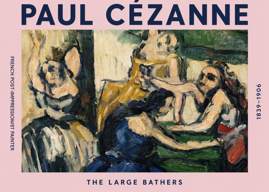 Paul Cézanne The Large Bathers II No4 - Affiche