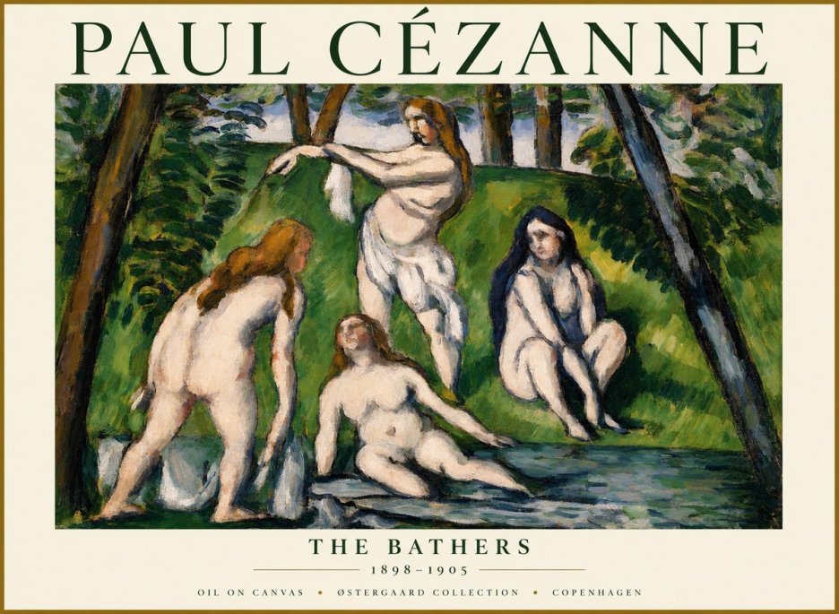 Paul Cézanne The Large Bathers IV No2 - Affiche