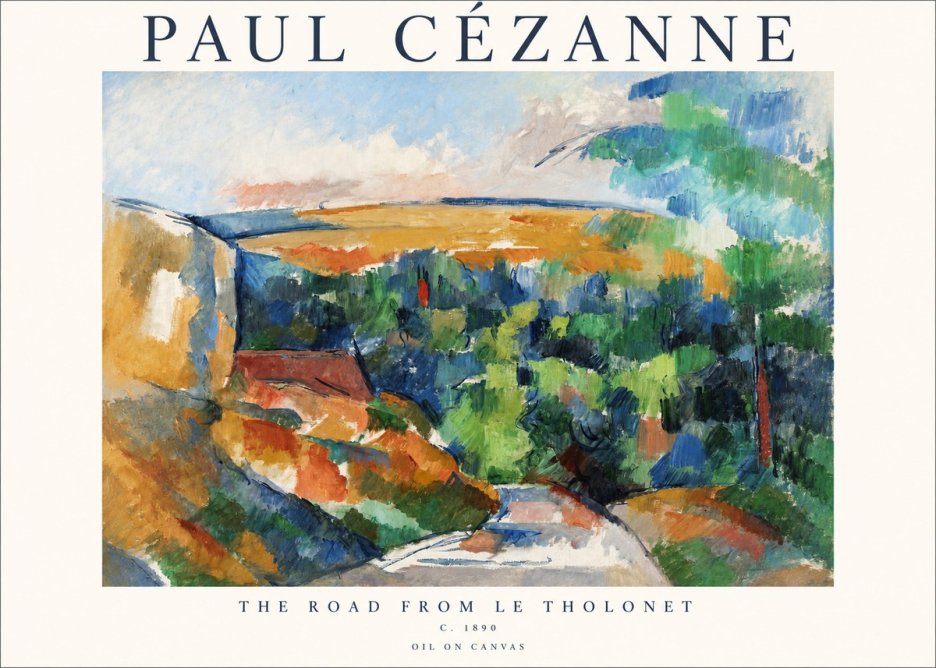 Paul Cézanne The Road from Le Tholonet No1 - Affiche