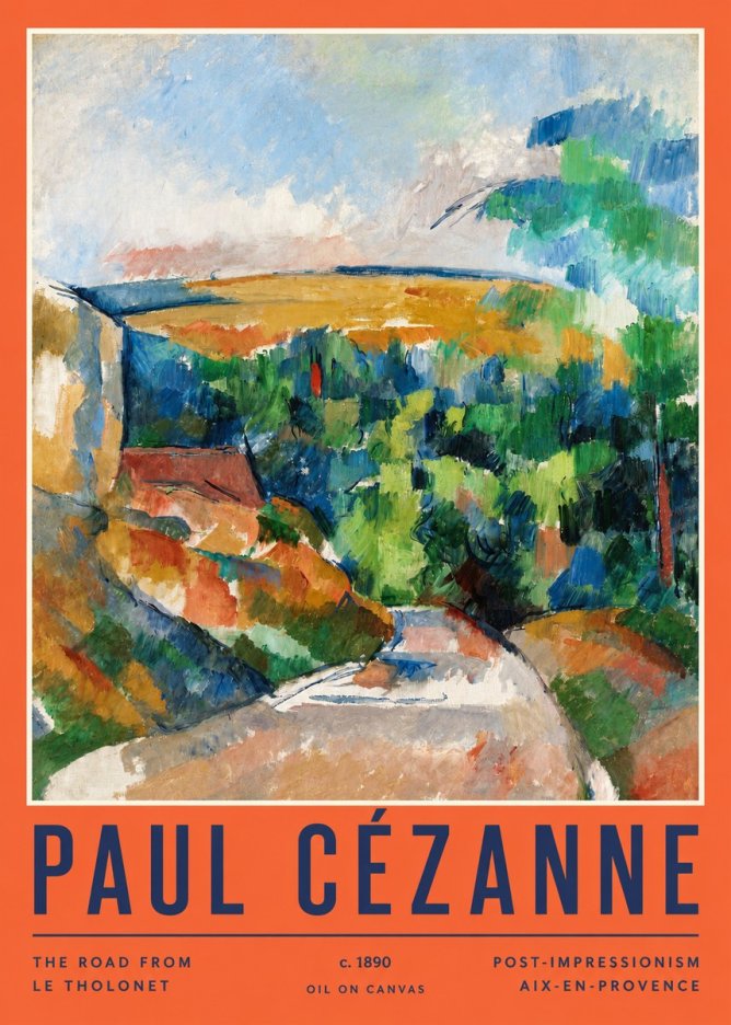 Paul Cézanne The Road from Le Tholonet No2 - Affiche