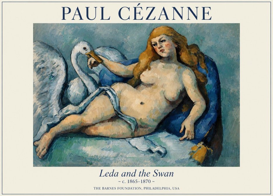 Paul Cézanne Leda and the Swan No1 - Affiche