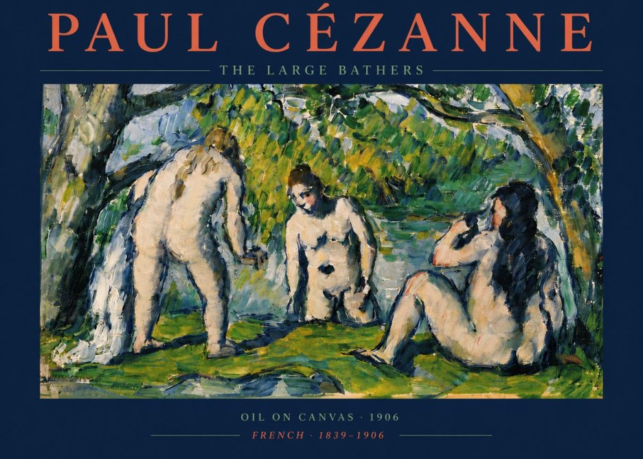 Paul Cézanne The Large Bathers V No4 - Affiche