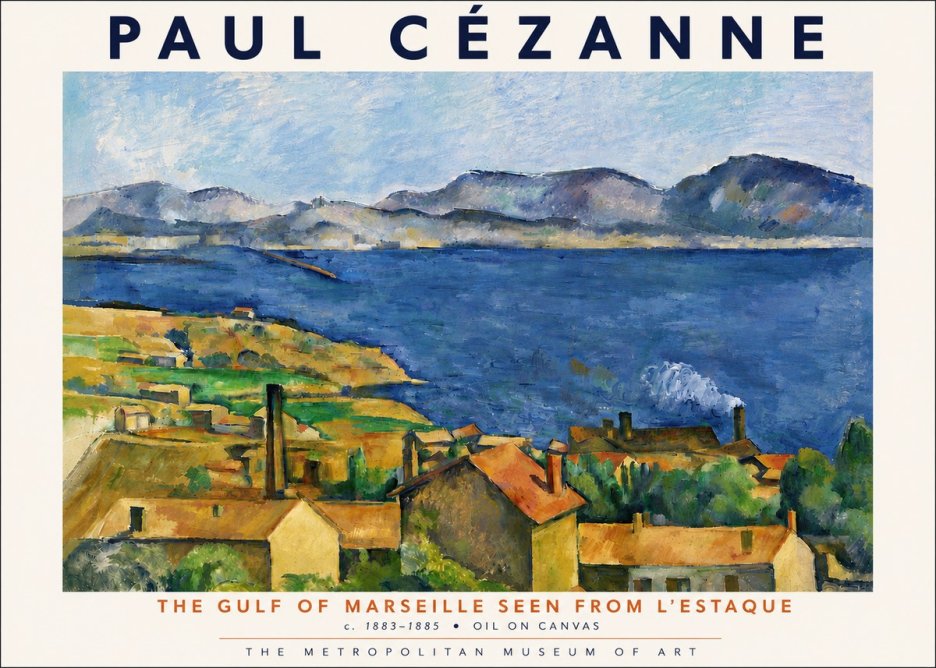 Paul Cézanne The Gulf of Marseille Seen from L'estaque No5 - Affiche