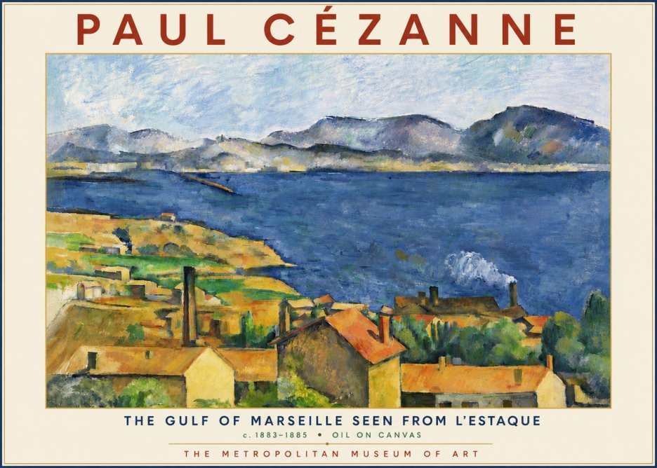 Paul Cézanne The Gulf of Marseille Seen from L'estaque No6 - Affiche