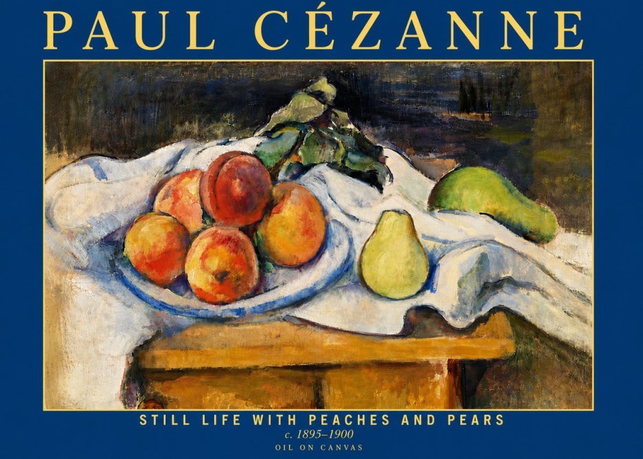 Paul Cézanne Still Life with Peaches and Pears No6 - Affiche