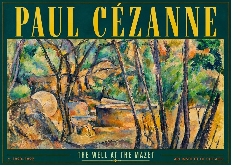 Paul Cézanne The Well at the Mazet No5 - Affiche