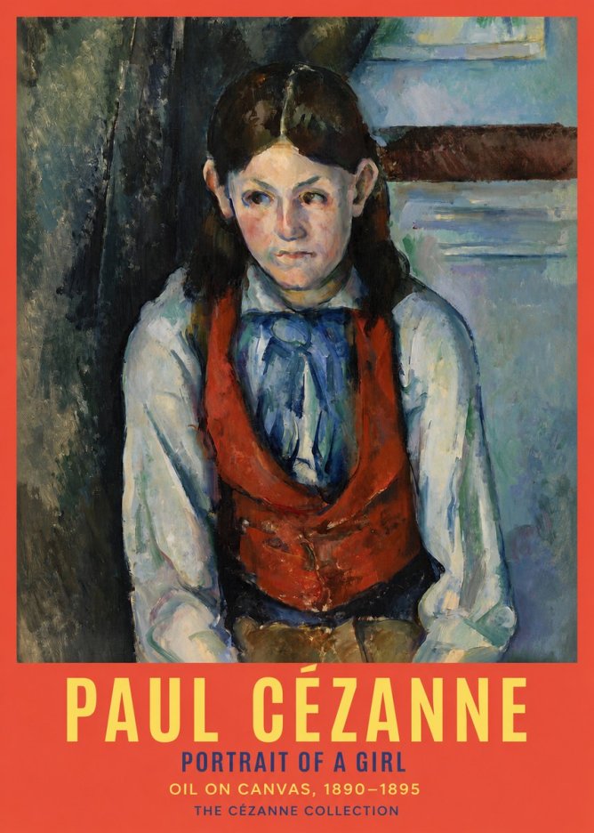 Paul Cézanne Portrait of a Girl No2 - Affiche