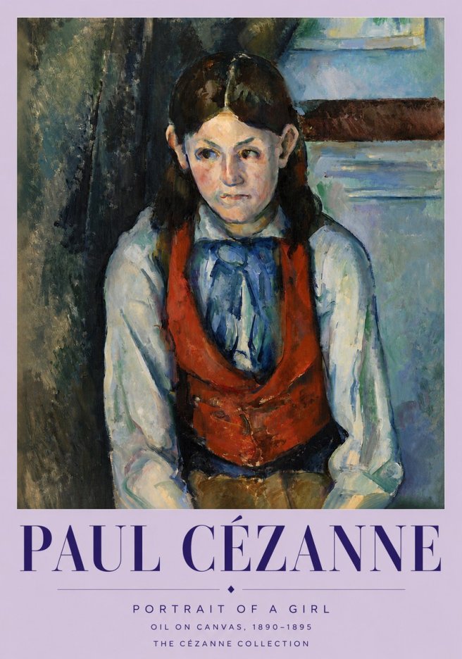 Paul Cézanne Portrait of a Girl No3 - Affiche