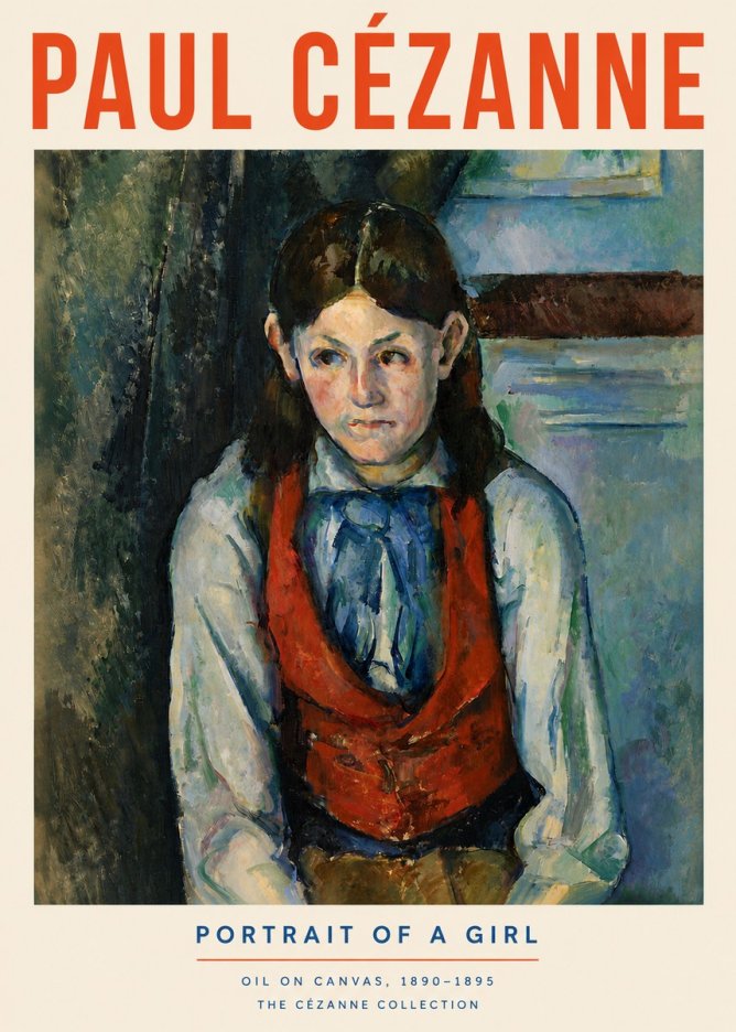 Paul Cézanne Portrait of a Girl No4 - Affiche