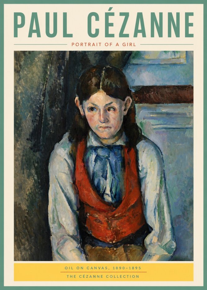 Paul Cézanne Portrait of a Girl No5 - Affiche