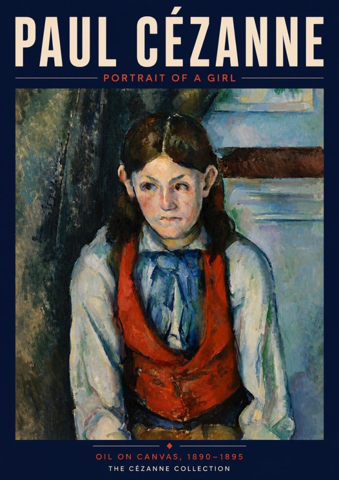 Paul Cézanne Portrait of a Girl No6 - Affiche