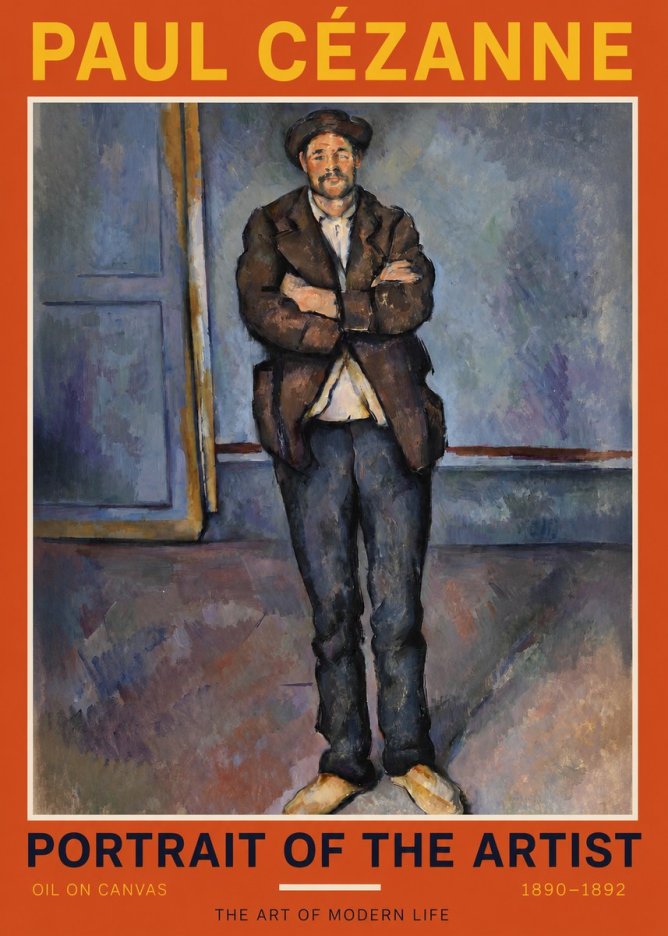 Paul Cézanne Portrait of the Artist II No2 - Affiche