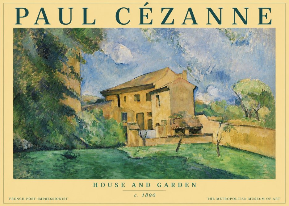 Paul Cézanne House and Garden No4 - Affiche