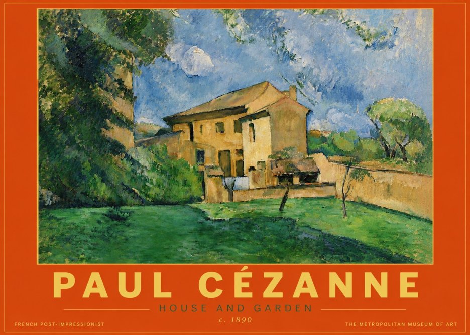 Paul Cézanne House and Garden No5 - Affiche