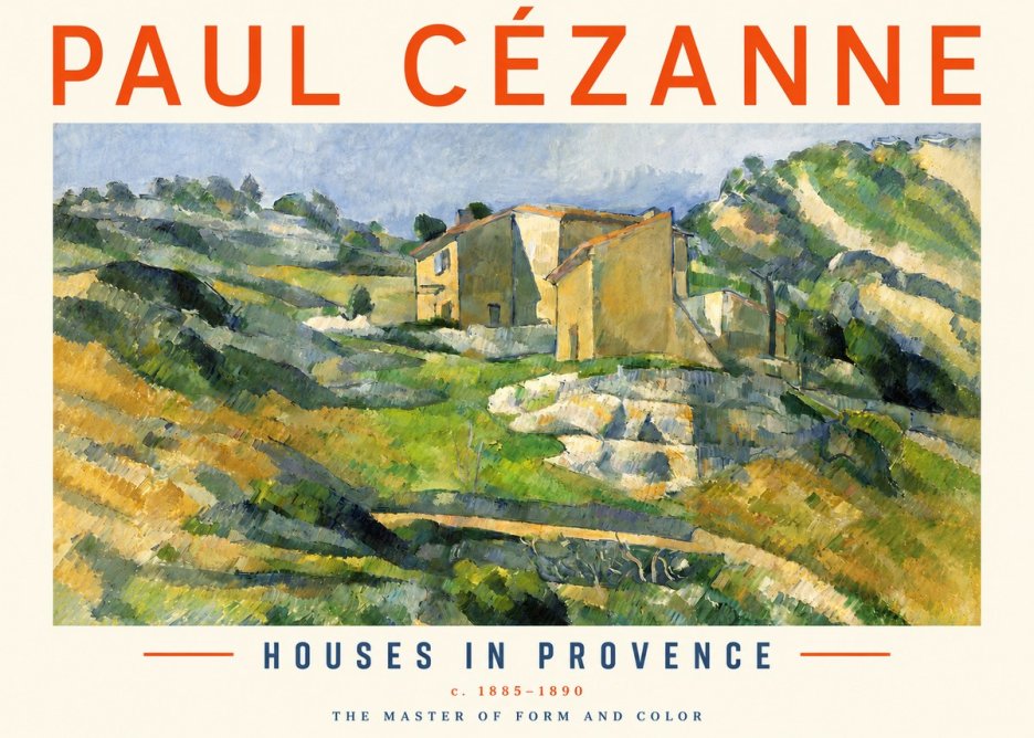 Paul Cézanne Houses in Provence No3 - Affiche