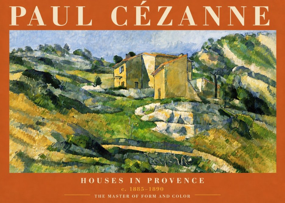 Paul Cézanne Houses in Provence No6 - Affiche