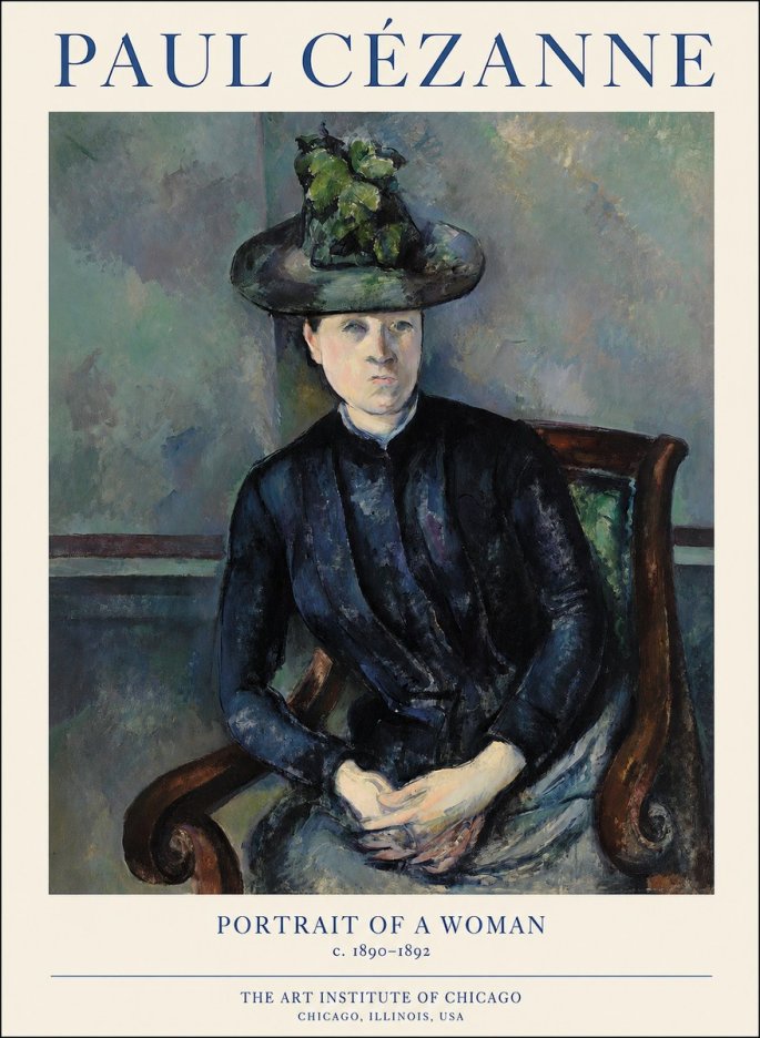 Paul Cézanne Portrait of a Woman II No1 - Affiche