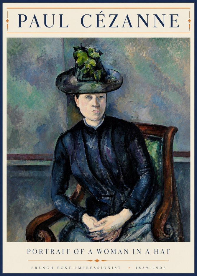Paul Cézanne Portrait of a Woman II No4 - Affiche