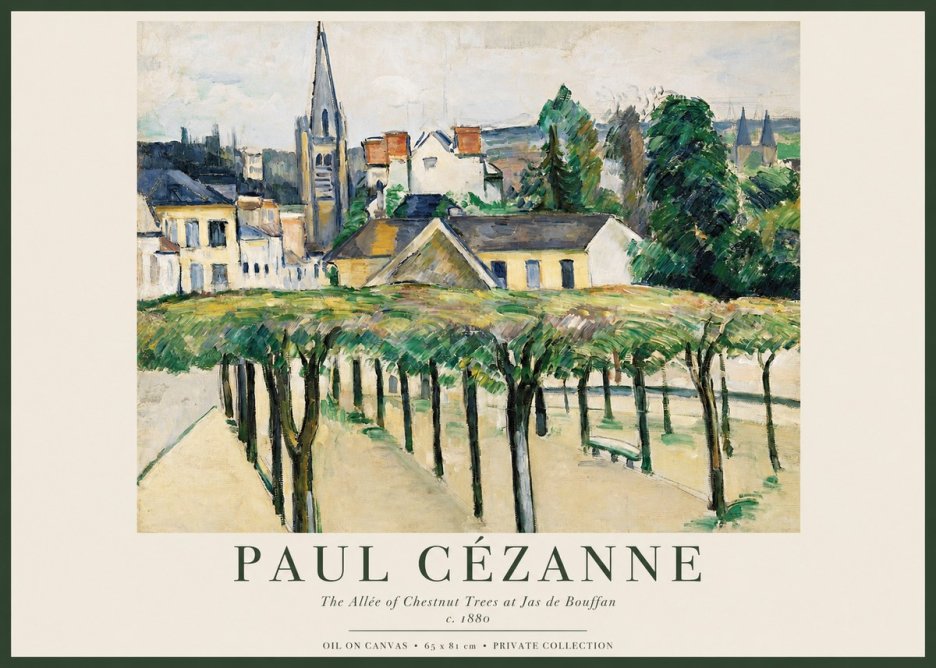 Paul Cézanne The Allée of Chestnut Trees at Jas De Bouffan No1 - Affiche