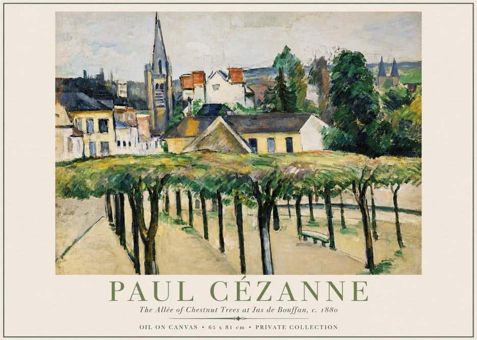 Paul Cézanne The Allée of Chestnut Trees at Jas De Bouffan No3 - Affiche