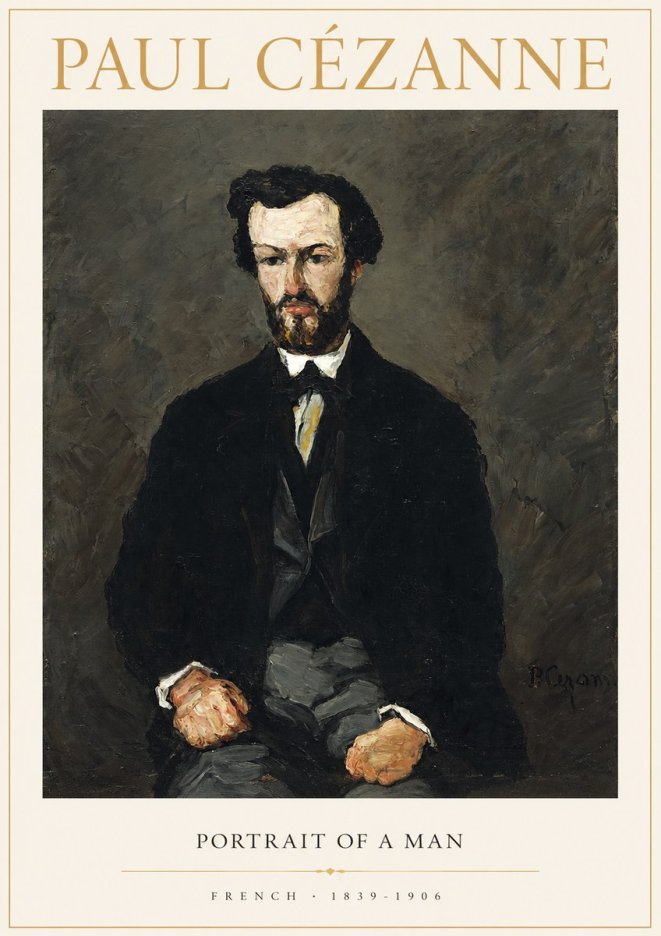 Paul Cézanne Portrait of a Man II No1 - Affiche