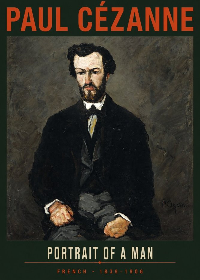 Paul Cézanne Portrait of a Man II No2 - Affiche