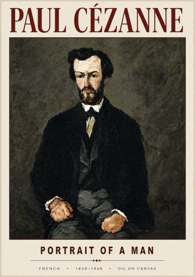 Paul Cézanne Portrait of a Man II No5 - Affiche
