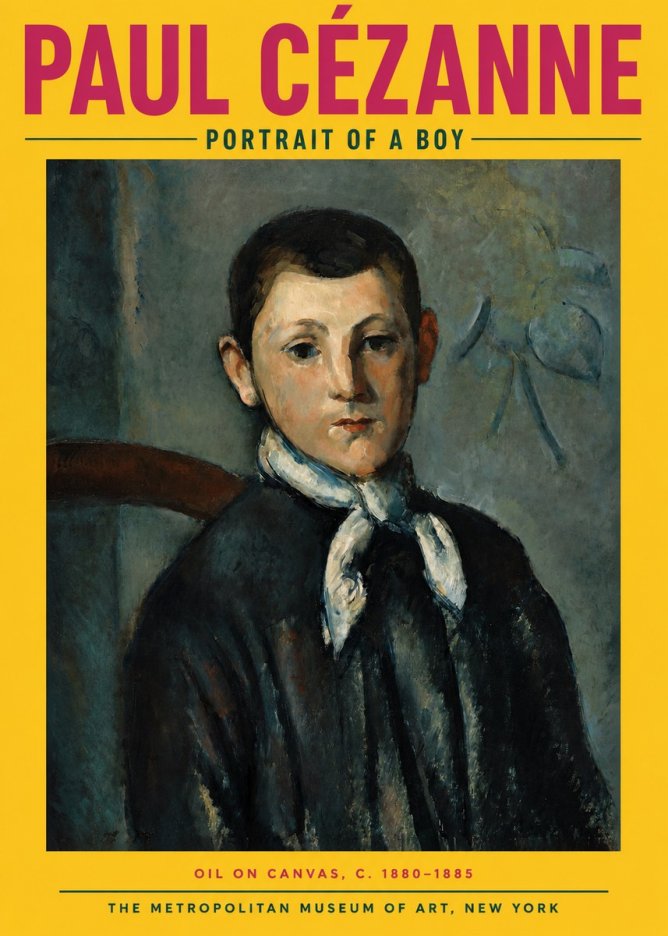 Paul Cézanne Portrait of a Boy No2 - Affiche