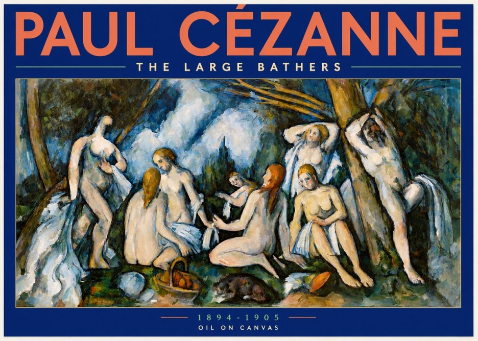 Paul Cézanne The Large Bathers VI No2 - Affiche